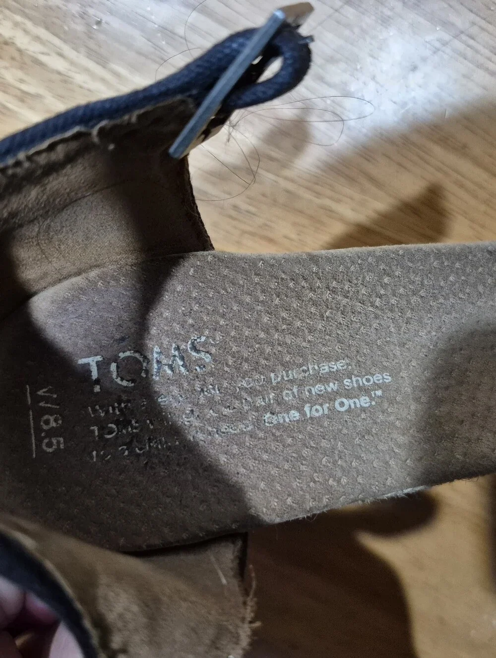 Toms Black Espadrille Wedge Sandals with Ankle Strap